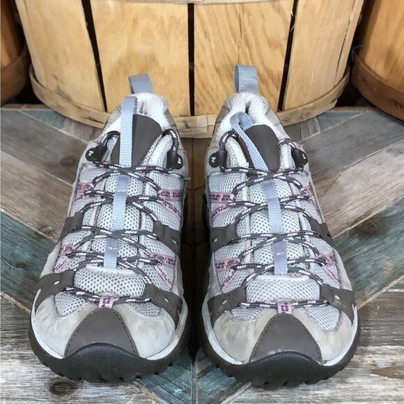 Merrell Siren Sport Tan Pink Leather Mesh Vibram Trail Hiking Shoes Womens 8.5 - Picture 4 of 10